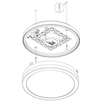 Eglo - LED Plafoniera baie LOCANA-C LED/14W/230V antracit Bluetooth IP44