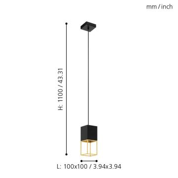 Eglo - Lustră LED pe cablu 1xGU10/5W/230V