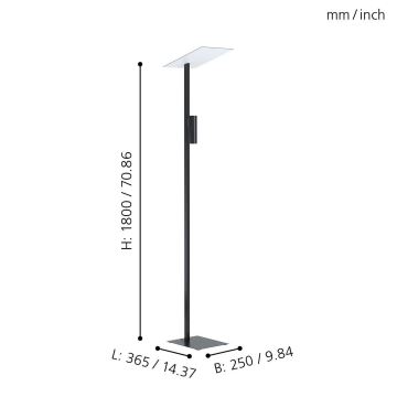 Eglo - Lampadar LED 2xGU10/5W/230V