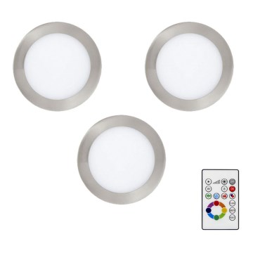 Eglo - SET 3x corp de iluminat LED RGBW încastrat TINUS 1xLED/4,8W/230V + telecomandă