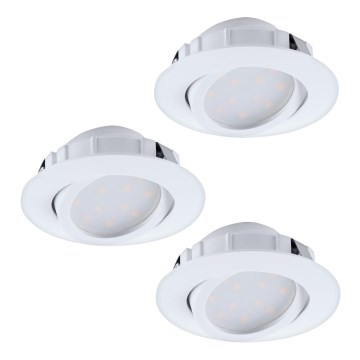 Eglo - SET 3x Corp de iluminat LED tavan fals PINEDA 1xLED/5,5W/230V