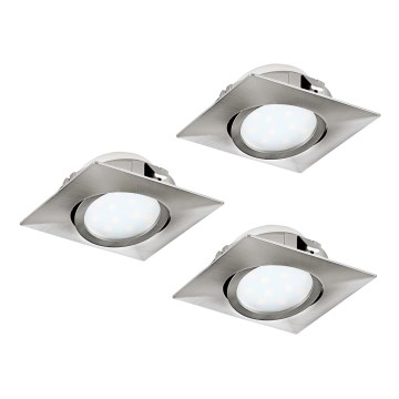 Eglo - SET 3x Corp de iluminat LED tavan fals PINEDA 1xLED/6W/230V