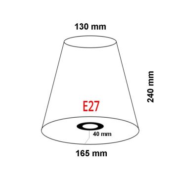 FARO 2P0311 - Abajur REM E27 diam. 165 mm alb