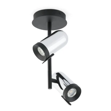 Faro 43534 - Lampă spot ORLEANS 2xGU10/8W/230V argintiu/negru