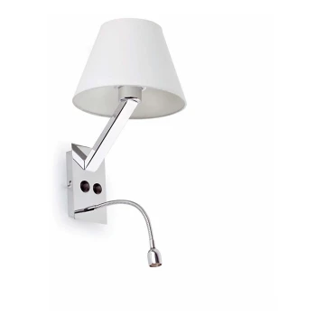 FARO 68506 - Lampă de perete LED MOMA 1xE27/60W/100-240V + 1xLED/1W