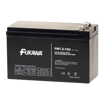 FUKAWA FW 7,2-12 F1U - Acumulator cu plumb 12V/7,2Ah/faston 4,7mm