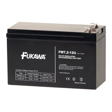 FUKAWA FW 7,2-12 F2U - Acumulator cu plumb 12V/7,2Ah/faston 6,3mm