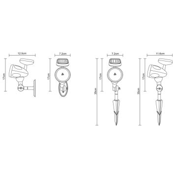 Globo 33026 - LED Lampa solara 3xLED/0,06W