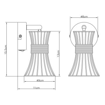 Globo 54814-1 - Aplică perete spot PURRA 1xE14/40W/230V