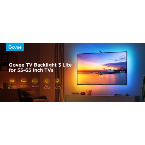 Govee TV Backlight 3 Lite TV 55-65" SMART LED retroiluminare RGBICW Wi-Fi IP67