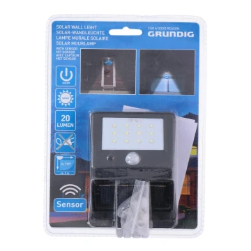 Grundig - LED Lampă solară cu senzor 1xLED/0,25W/1xAA