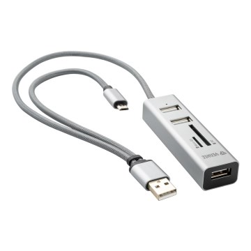 Hub USB 2.0 și OTG și cititor de carduri Yenkee