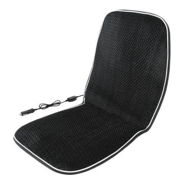 Husă de scaun încălzită cu  termostat 12V neagră