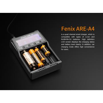 Încărcător de baterii 4xLi-ion/AAA/AA/C 5V Fenix FENAREA4