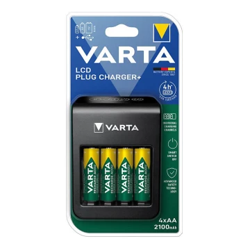 Încărcător de baterii LCD Varta 57687101441 4xAA/AAA 2100mAh 230V