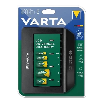 Încărcător de baterii universal LCD Varta 57688101401 230V