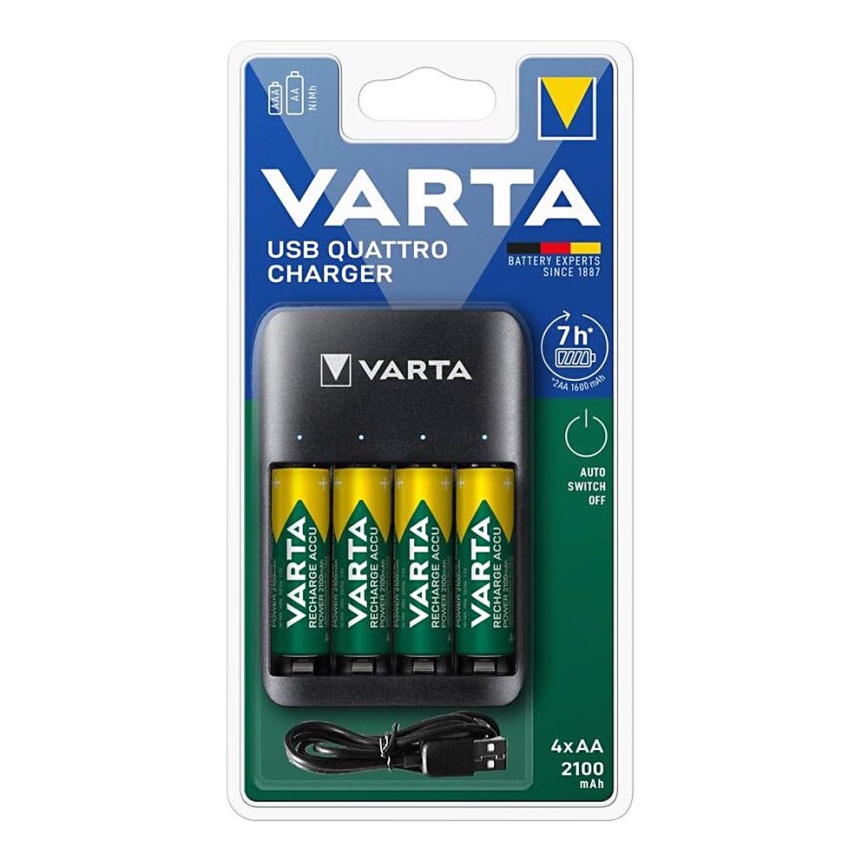 Încărcător de baterii Varta 57652101451 4xAA/AAA 2100mAh 5V