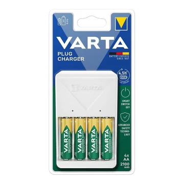 Încărcător de baterii Varta 57657101451 4xAA/AAA 2100mAh 230V