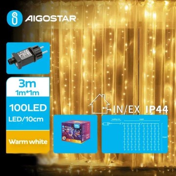 Instalație LED de Crăciun de exterior 100xLED/8 funcții 4x1m IP44 alb cald Aigostar