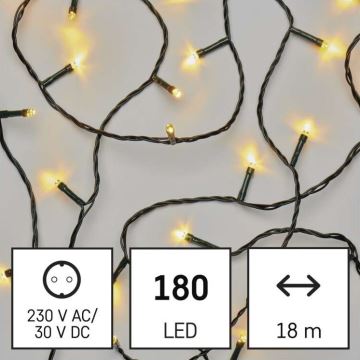 Instalație LED de Crăciun de exterior 180xLED/23m IP44 alb cald