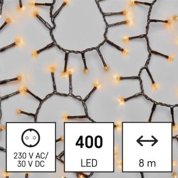 Instalație LED de Crăciun de exterior 400xLED/13m IP44 de modă veche