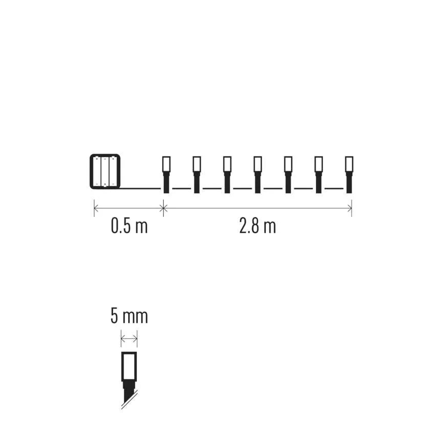 Instalație LED de Crăciun de exterior 40xLED/3xAA 3,3m IP44 alb rece