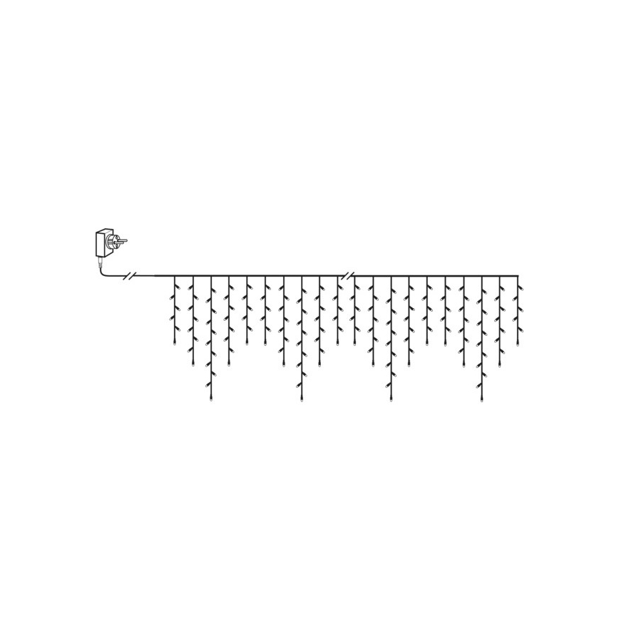 Instalație LED de Crăciun de exterior 240xLED 5,9m alb cald IP44 Eglo