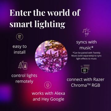 Instalație LED RGB de Crăciun de exterior 100xLED 8 m IP44 Wi-Fi Twinkly TWS100STP-BEU