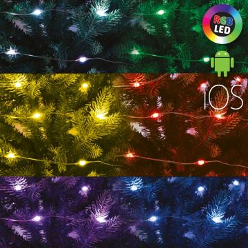 Instalație LED RGB de Crăciun dimabilă 200xLED/29 de funcții 20,4m