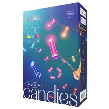 Instalație LED RGB dimabilă de Crăciun CANDIES 200xLED 14 m USB Wi-Fi Twinkly