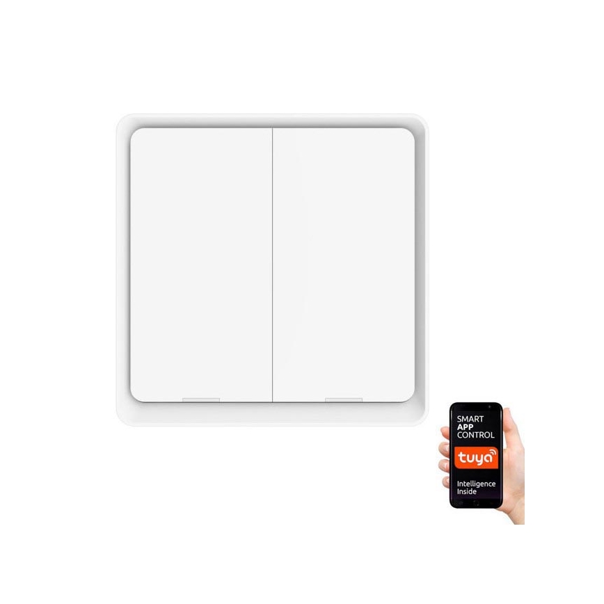 Întrerupător cu 2 butoane SMART 1xCR2430 Zigbee 3.0 Tuya Immax NEO 07507L