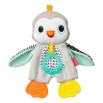 Jucărie de pluș de dentiție în formă de pinguin Infantino