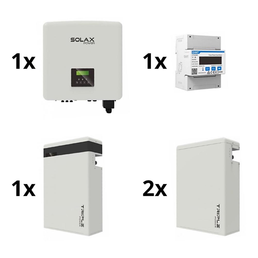 Kit solar: convertor 10kW SOLAX 3f + baterie TRIPLE Power 17,4 kWh + electrometru 3f