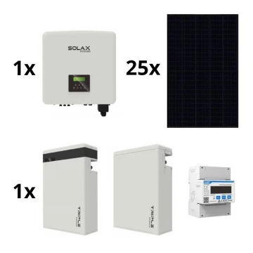 Kit solar: SOLAX Power 10kWp RISEN Full Black + invertor SOLAX 3f 10kW + baterie 11,6 kWh