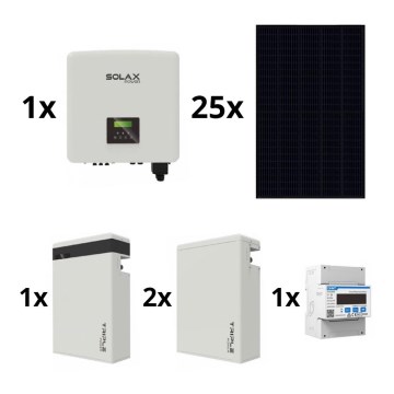 Kit solar: SOLAX Power 10kWp RISEN Full Black + invertor SOLAX 3f 10kW + baterie 17,4 kWh
