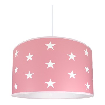 Lampa copii STARS PINK 1xE27/60W/230V