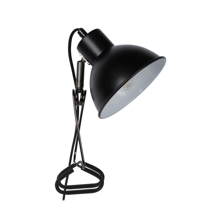 Lampă cu clemă Lucide 45987/01/30 MOYS 1xE27/40W/230V negru