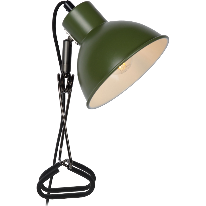 Lampă cu clemă Lucide 45987/01/33 MOYS 1xE27/40W/230V verde