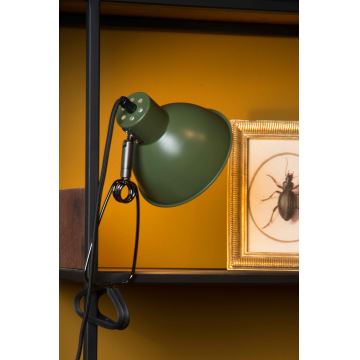 Lampă cu clemă Lucide 45987/01/33 MOYS 1xE27/40W/230V verde