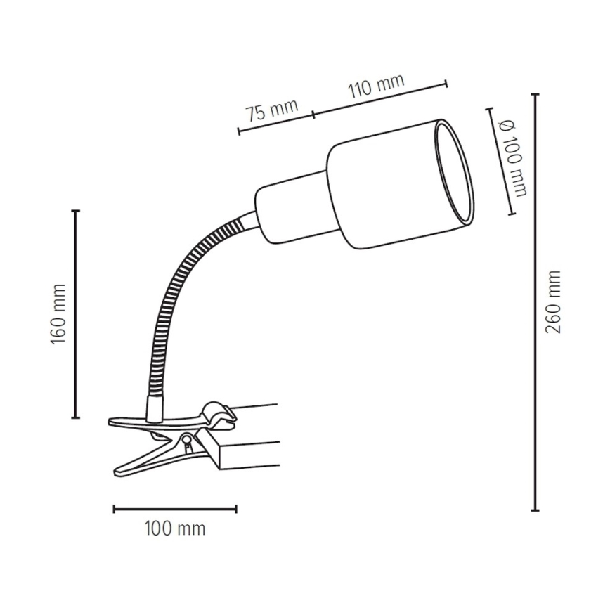 Lampă cu clemă TREEHOUSE 1xE27/25W/230V