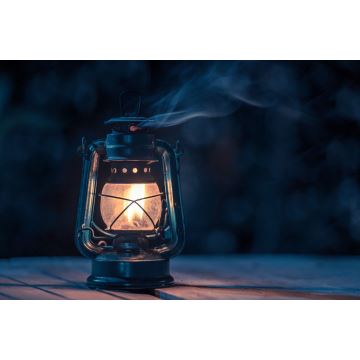Lampă cu gaz lampant LANTERN 24,5 cm albastru închis Brilagi