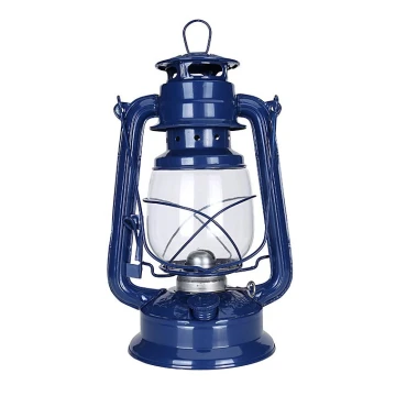 Lampă cu gaz lampant LANTERN 28 cm albastru închis Brilagi