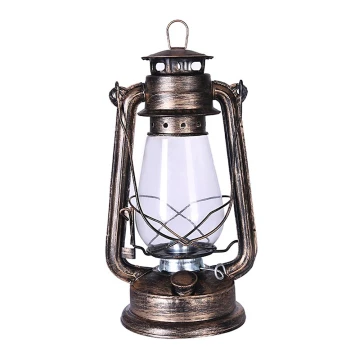 Lampă cu gaz lampant LANTERN 31 cm cupru Brilagi