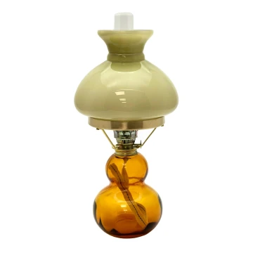 Lampă cu gaz lampant ZUZANA 43 cm chihlimbariu