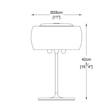 Lampă de cristal pe masă 3xG9/42W/230V Zuma Line