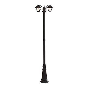 Lampă de exterior 2xE27/60W/230V IP44 232 cm neagră