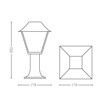 Lampă de exterior 1xE27/60W/230V IP44 Philips