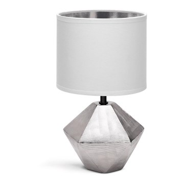 Lampă de masă 1xE14/40W/230V argintie/albă Aigostar
