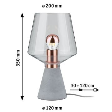 Lampă de masă 1xE27/20W NEORDIC YORIK 230V Paulmann 79665