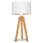 Lampă de masă ALBA 1xE27/60W/230V alb/auriu/stejar
